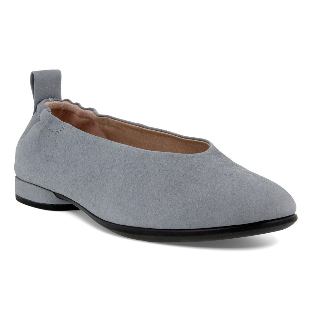 ECCO Womens Ballerinas Grey - Anal Flat - PRS-285673